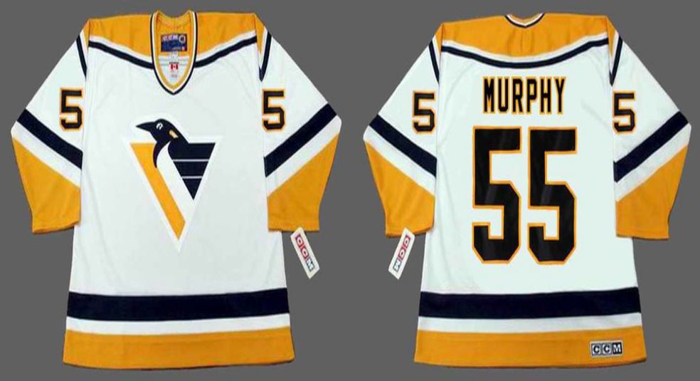 2019 Men Pittsburgh Penguins #55 Murphy White CCM NHL jerseys